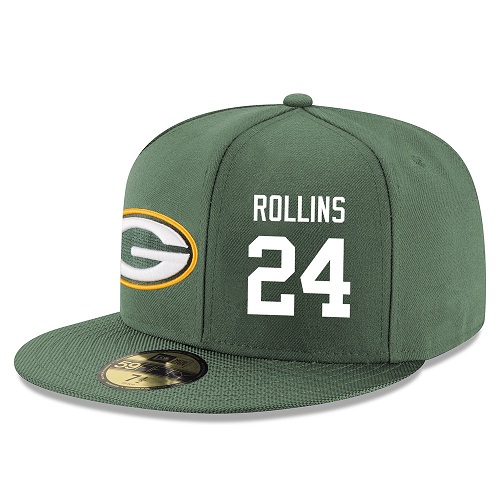 NFL Green Bay Packers #24 Quinten Rollins Stitched Snapback Adjustable Player Hat - Green/White